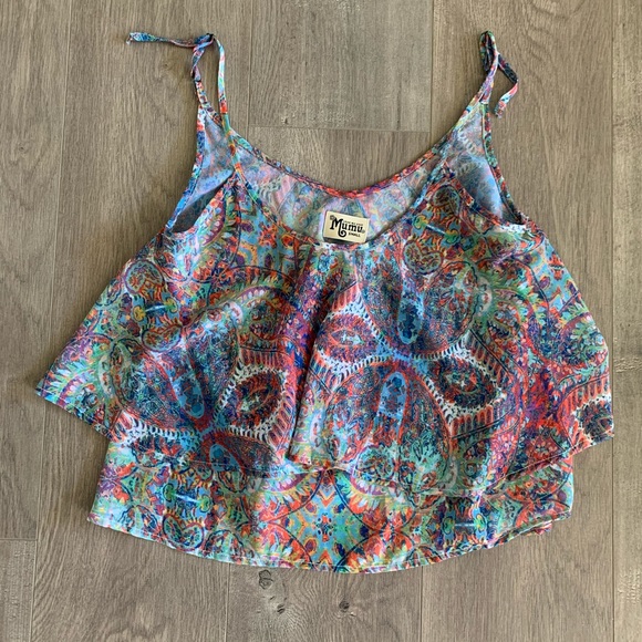 Show Me Your Mumu Multicolor Top Blouse Tank S. F - Picture 2 of 8